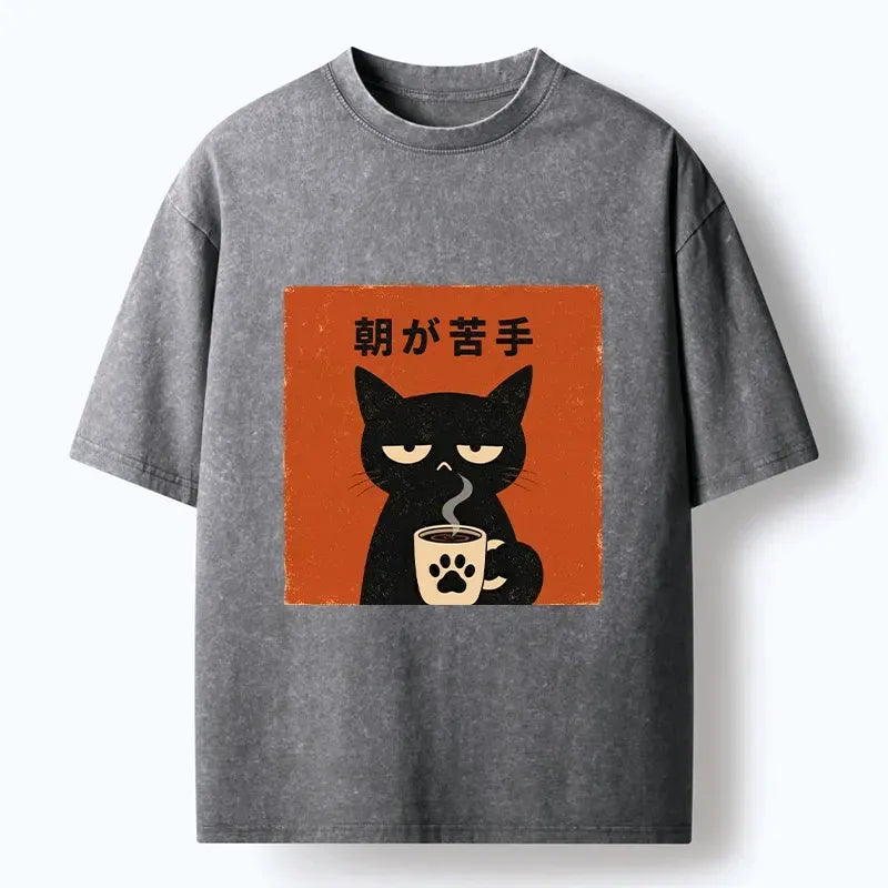 Japanese Vintage Cat T-Shirt on Sale