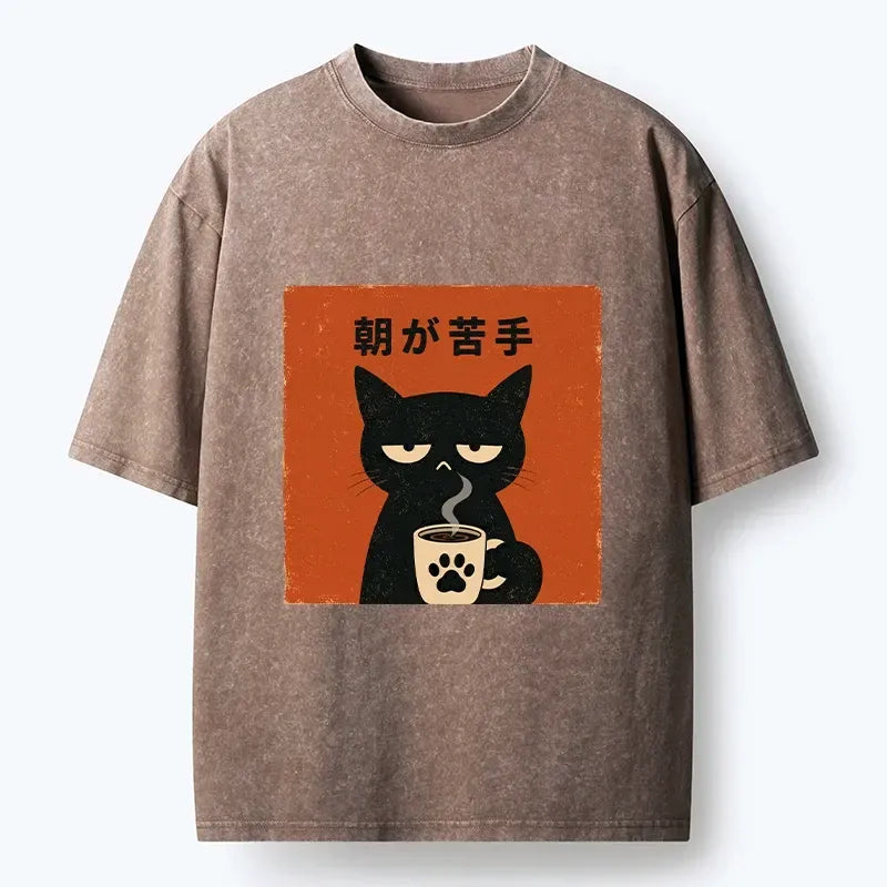 Japanese Vintage Cat T-Shirt on Sale