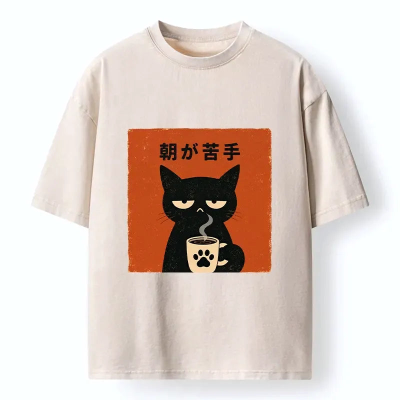 Japanese Vintage Cat T-Shirt on Sale