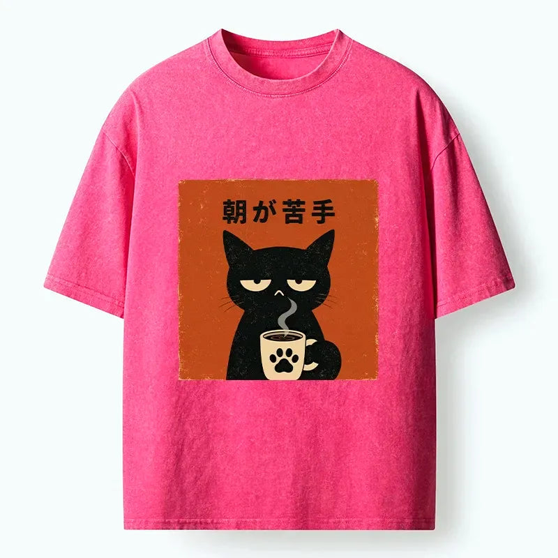 Japanese Vintage Cat T-Shirt on Sale