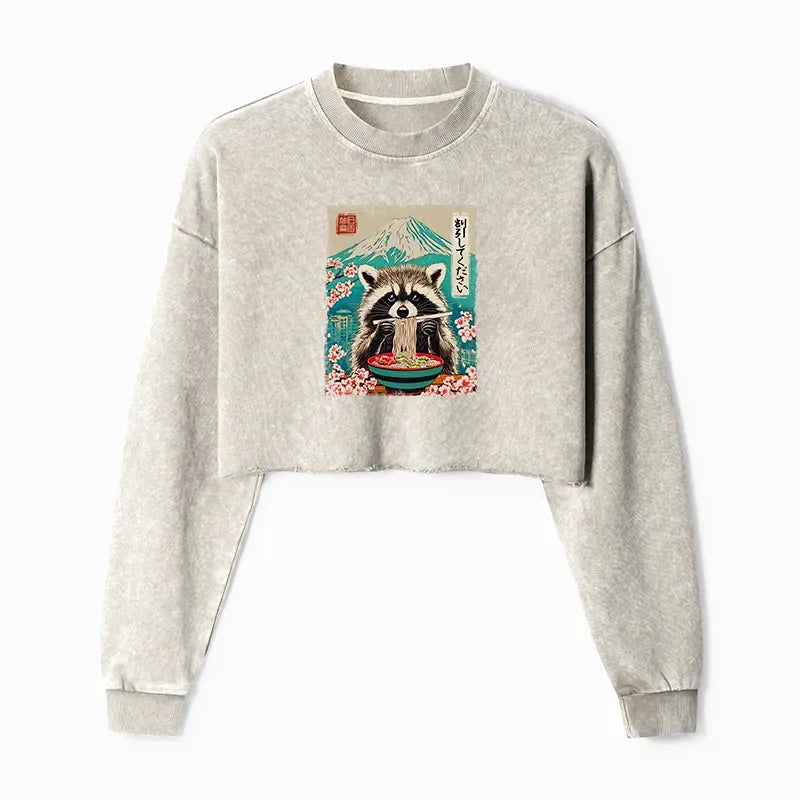 Japanese Vintage Crop Sweatshirt on Sale