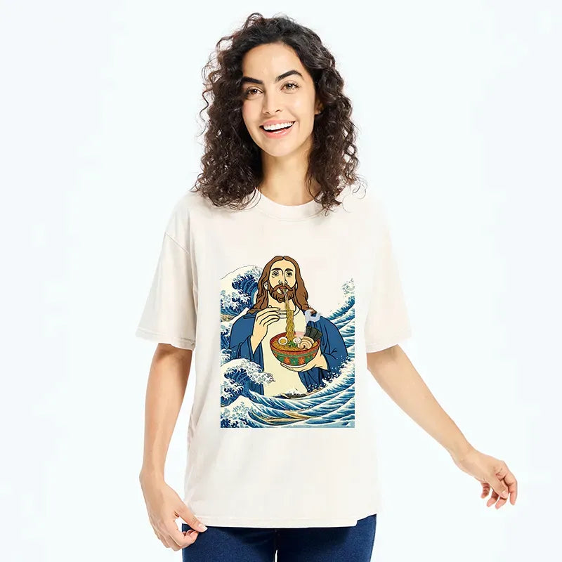 Japanese Vintage Lion Ramen T-Shirt