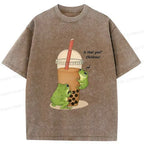 Washed Unisex Cotton T-Shirt for Daily Wear