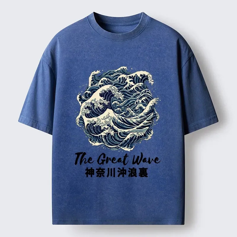 Comfortable Vintage Ukiyo-e T-Shirt for Him