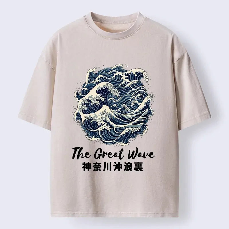 Comfortable Vintage Ukiyo-e T-Shirt for Him