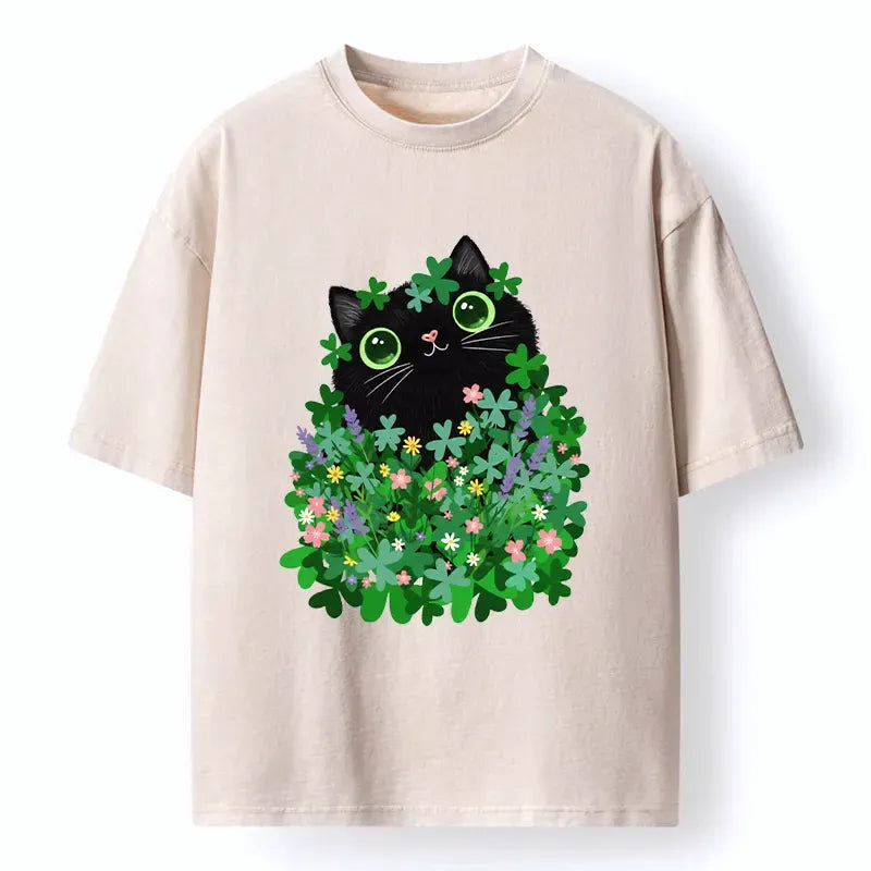 Japanese Cat T-Shirt for St. Patrick's Day