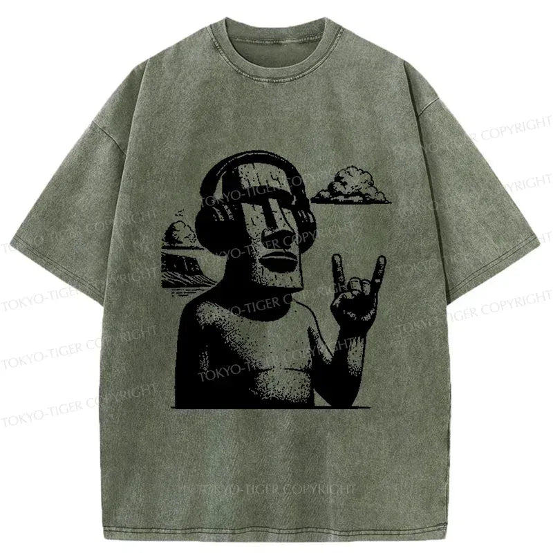 Easter Island Statues T-Shirt for Summer Vacation