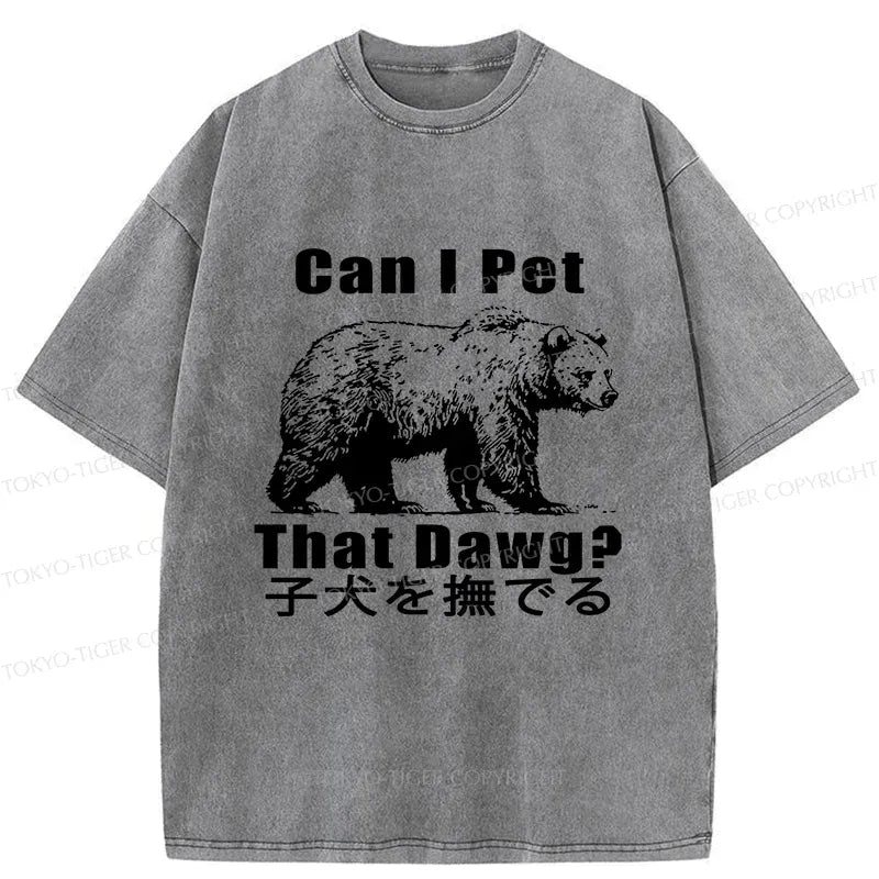 Kyoto-Lion Pet The Bear Washed T-Shirt
