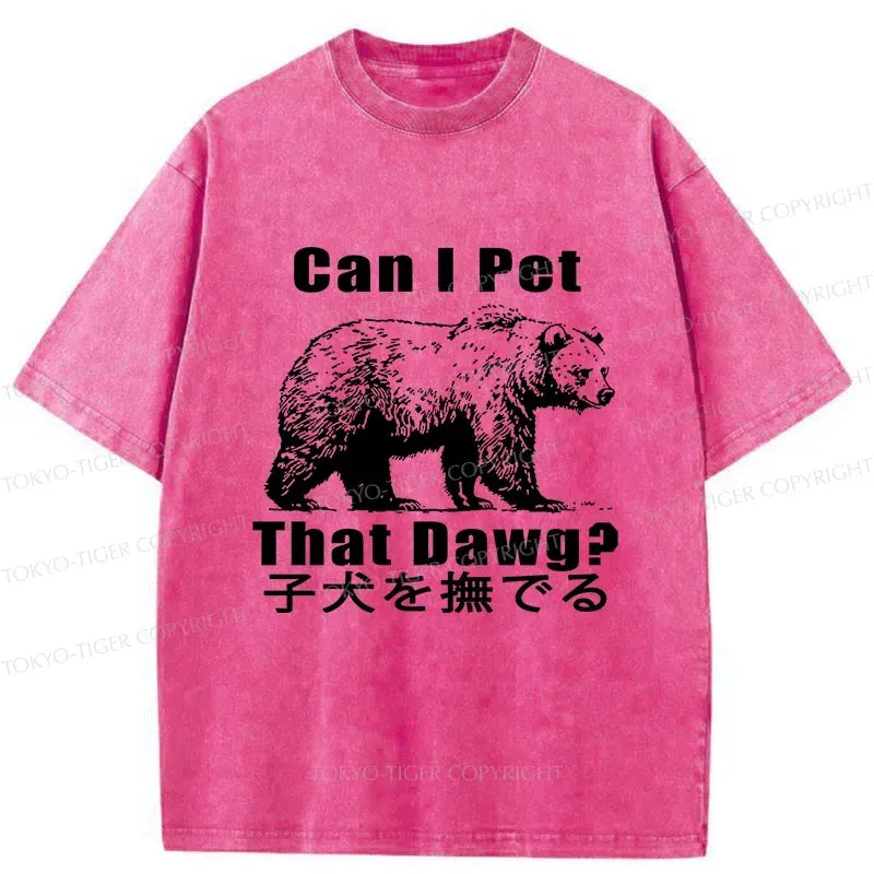 Japanese Washed Bear T-Shirt for Streetwear