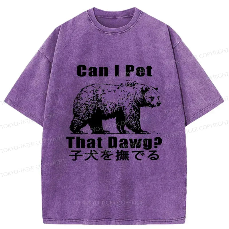 Japanese Washed Bear T-Shirt for Streetwear