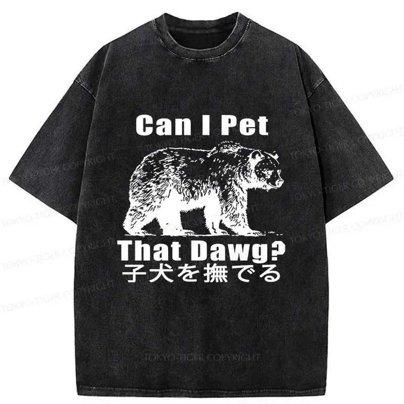 Kyoto-Lion Pet The Bear Washed T-Shirt