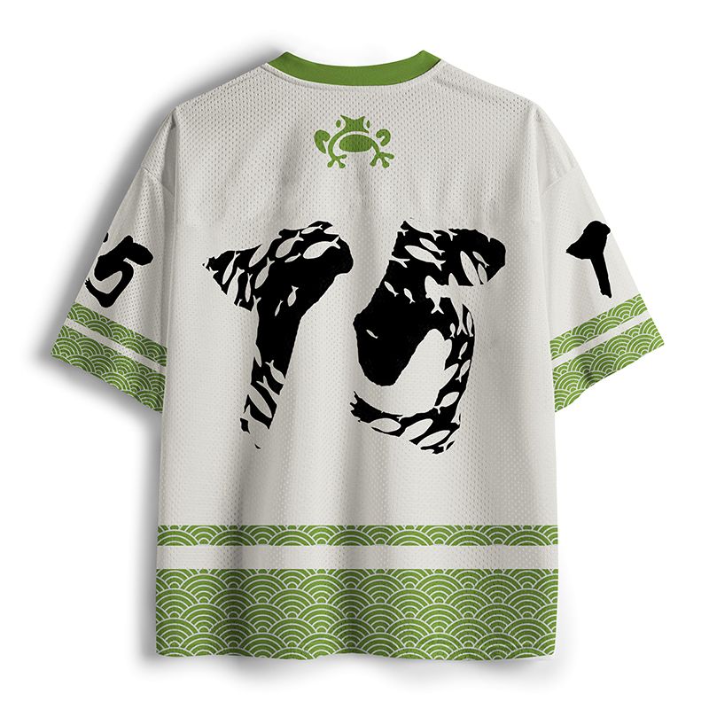 Japanese Retro Mesh Jersey for Daily Wear