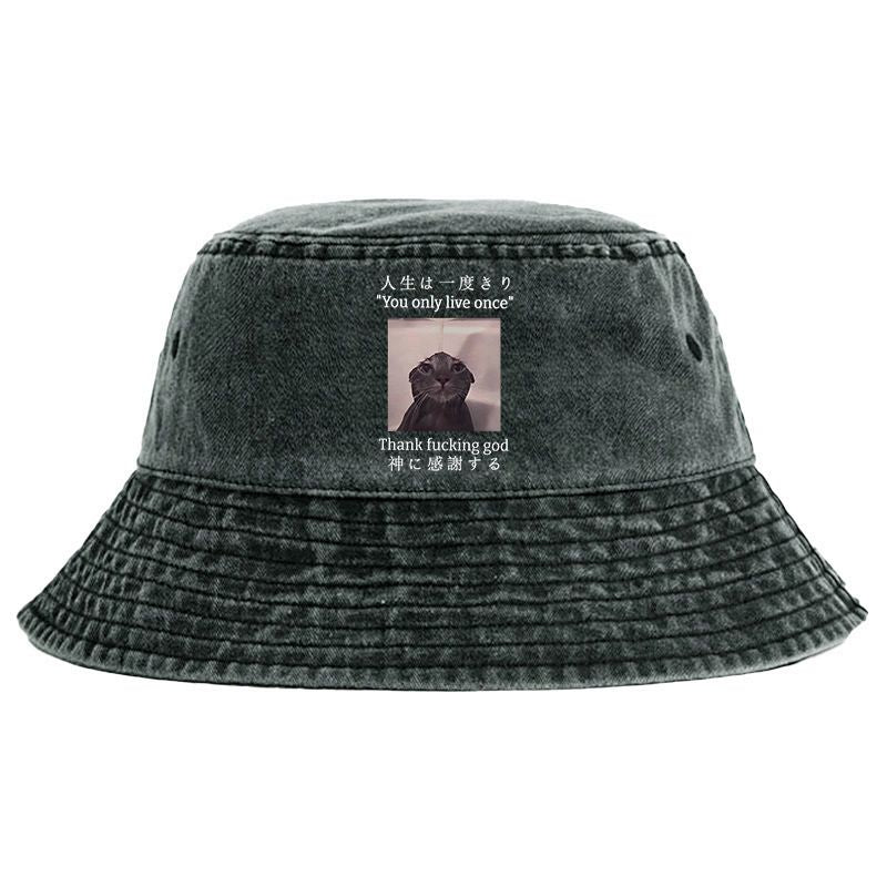 Japanese Washed Bucket Hat for Daily Wear