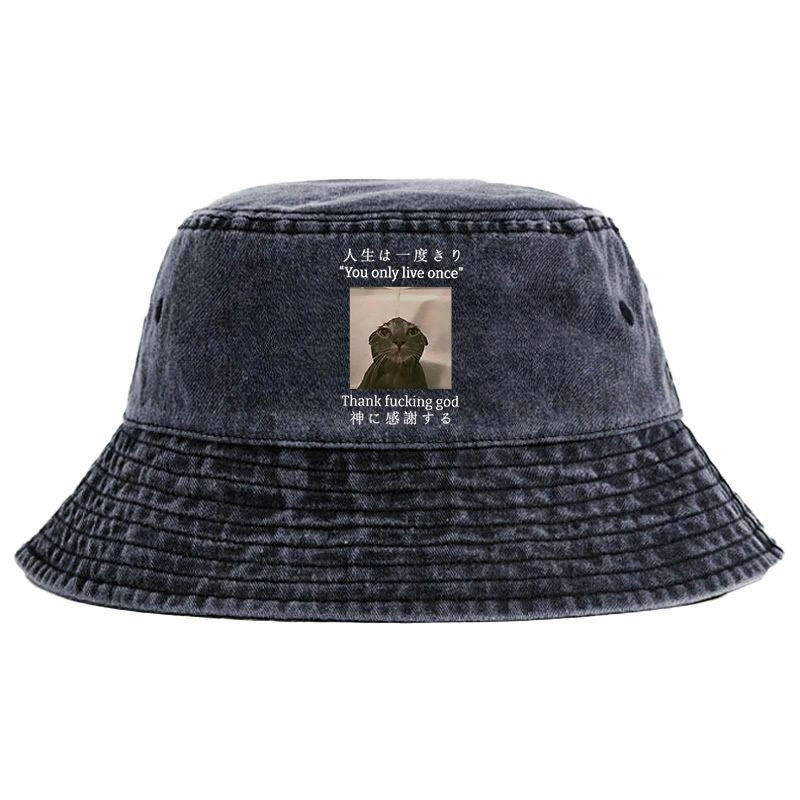 Japanese Washed Bucket Hat for Daily Wear