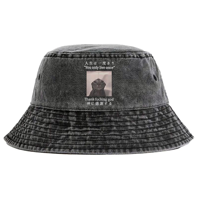 Japanese Washed Bucket Hat for Daily Wear