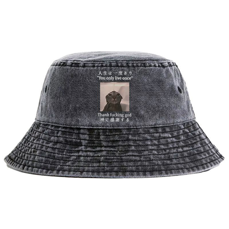 Japanese Washed Bucket Hat for Daily Wear