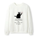 Kyoto-Lion Cats With Sharp Claws Waffle Sweatshirt