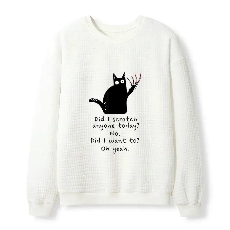 Kyoto-Lion Cats With Sharp Claws Waffle Sweatshirt