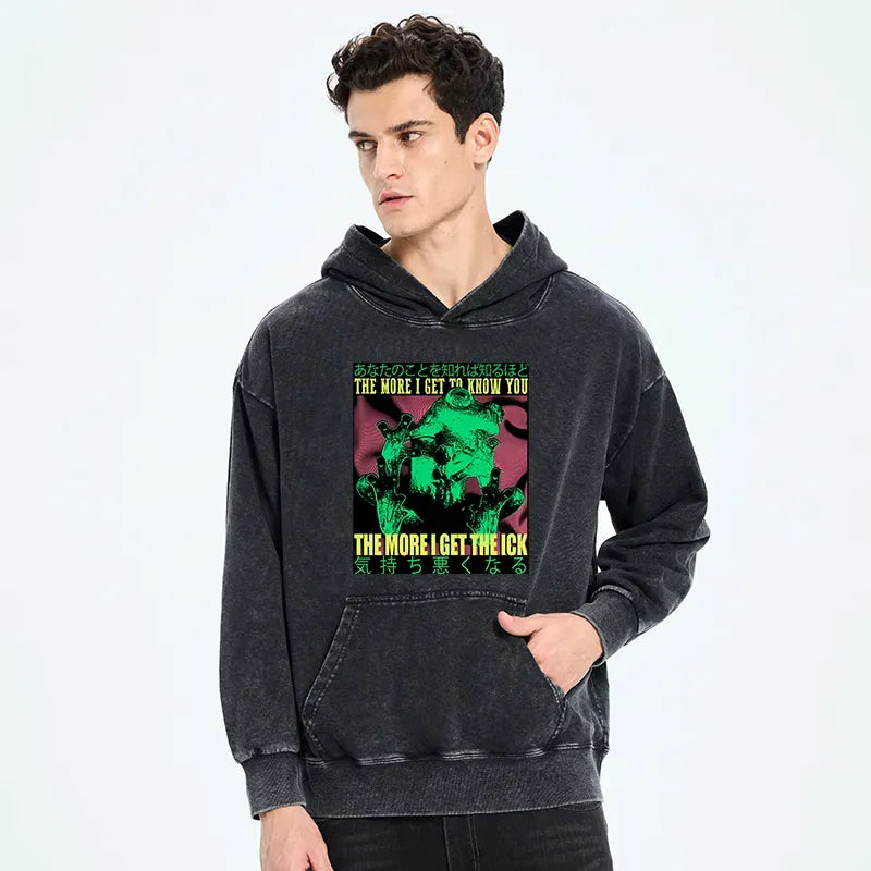 Kyoto-Lion Scary Frog Japanese Washed Hoodie