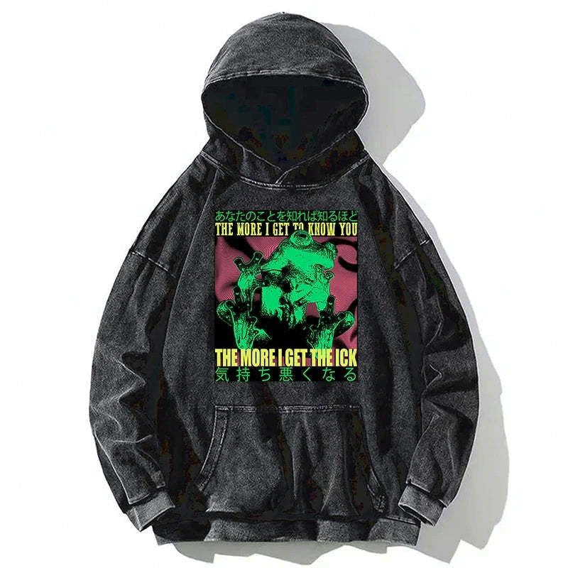 scary frog japanese hoodie for spring
