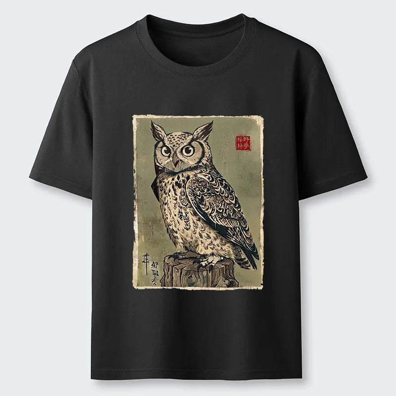 Kyoto-Lion Wise Forest Owl Classic T-Shirt