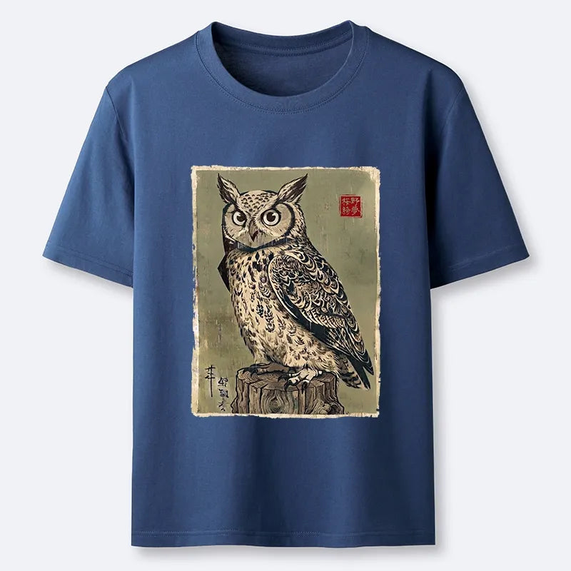 Kyoto-Lion Wise Forest Owl Classic T-Shirt