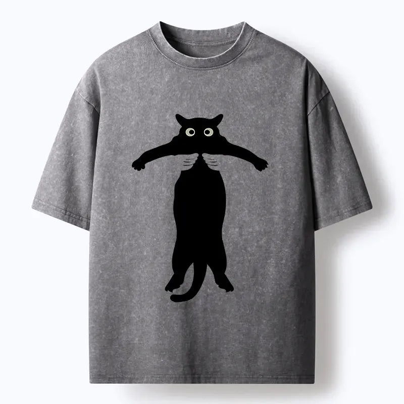 Japanese Washed Cat Tee Daily Wear