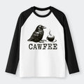 Kyoto-Lion Cawfee Funny Japan Meme Raglan Long Sleeve T-shirt