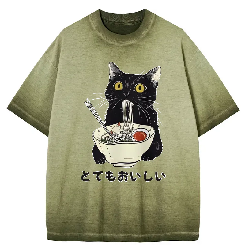 trending japanese ramen cat t-shirt