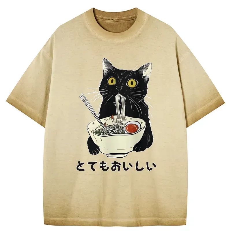 trending japanese ramen cat t-shirt