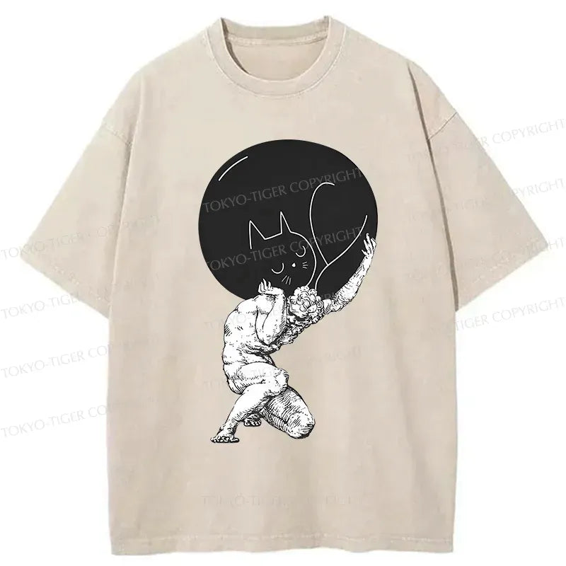 Vintage Kyoto Lion Cat T-Shirt for Casual Wear