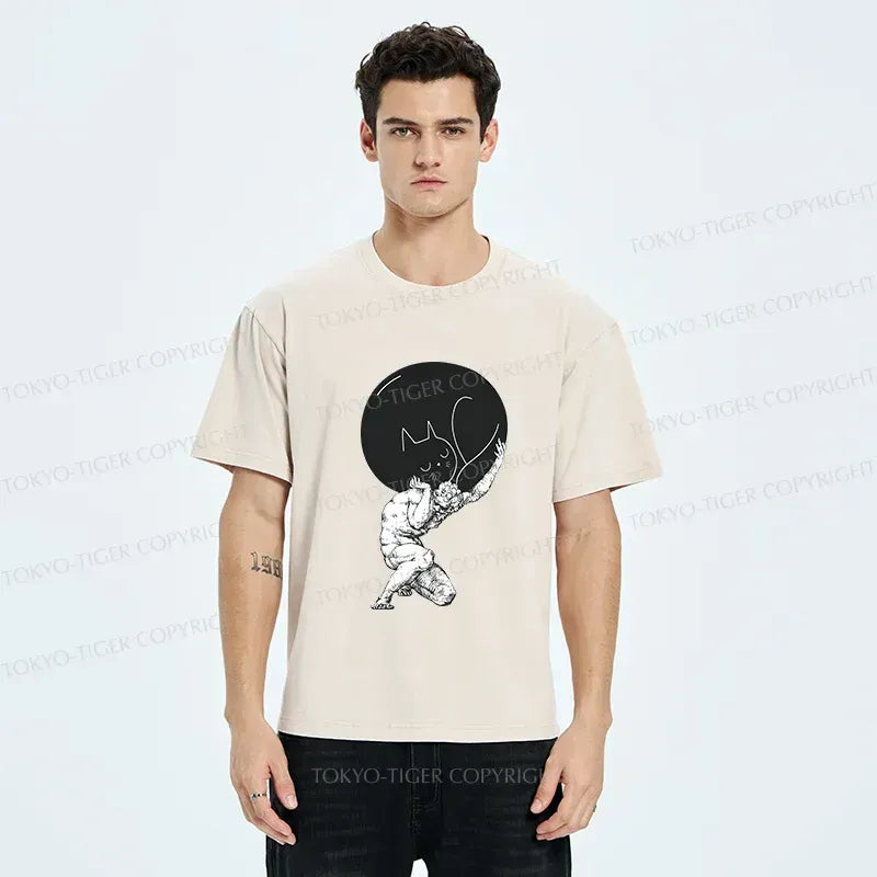 Kyoto Lion Stone Statue Cat T-Shirt