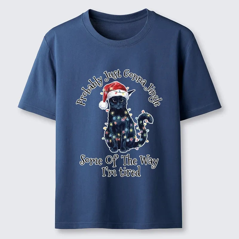 Kyoto-Lion Tired Christmas Cat Meme Classic T-Shirt