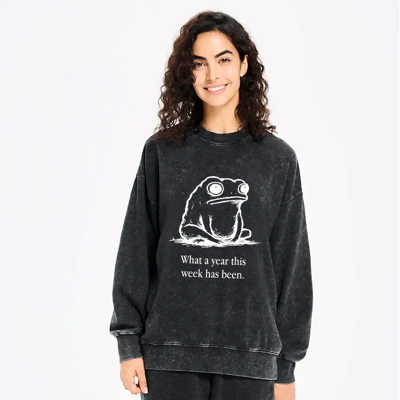 Japanese Vintage Washed Sweatshirt for Daily Wear