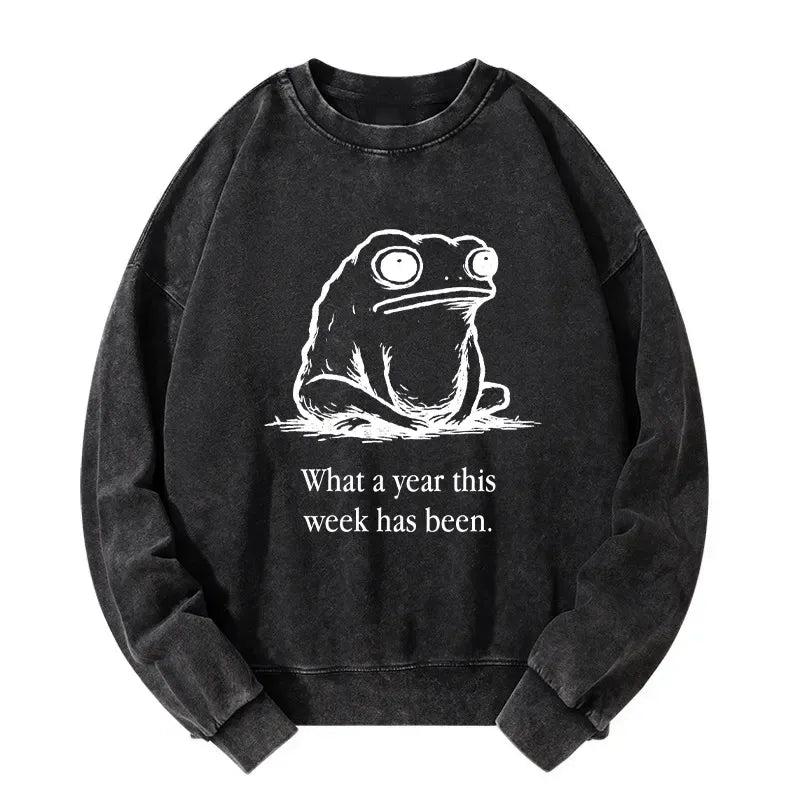 Japanese Vintage Washed Sweatshirt for Daily Wear