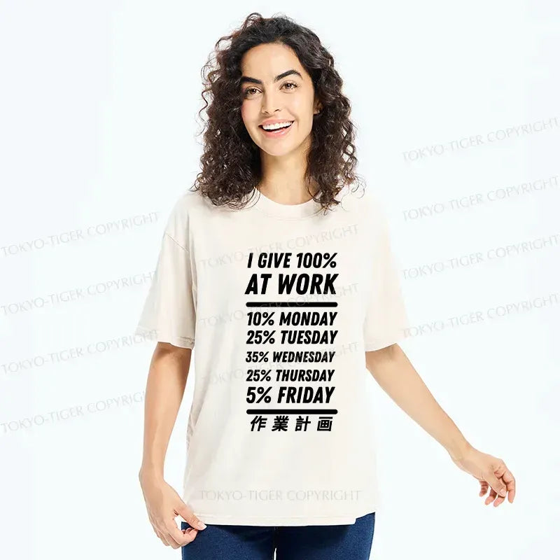 Japanese Vintage Washed T-Shirt for Streetwear