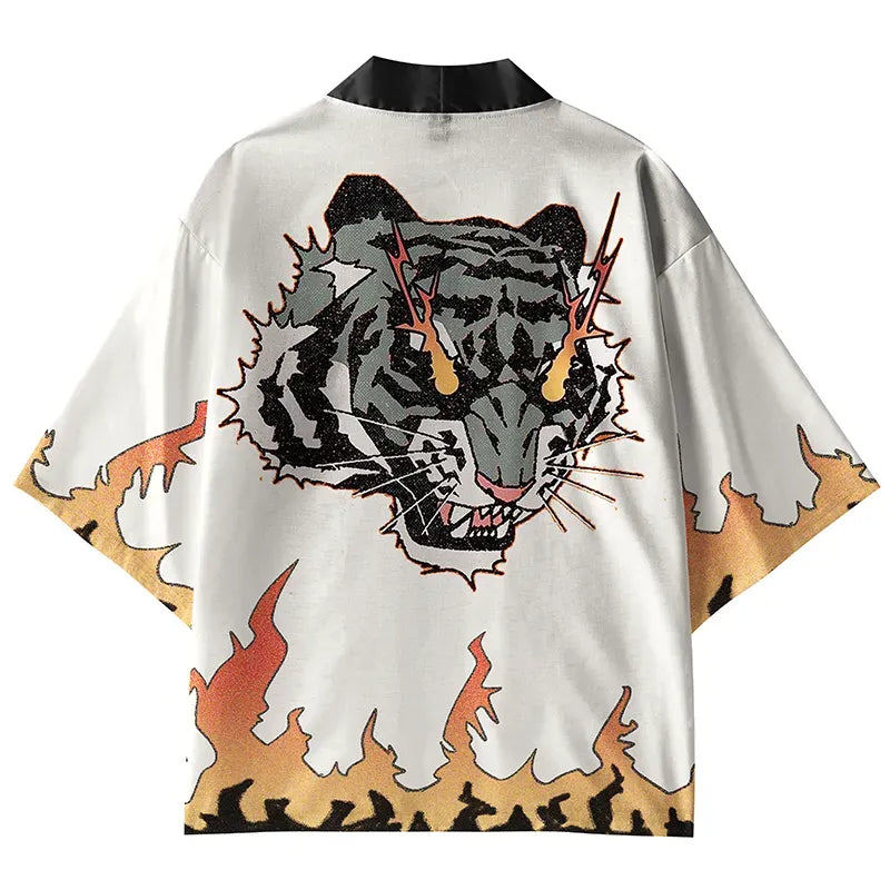 flame tiger haori for daily wear
