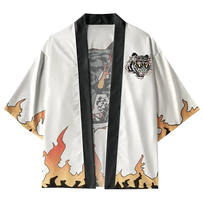 flame tiger haori for daily wear