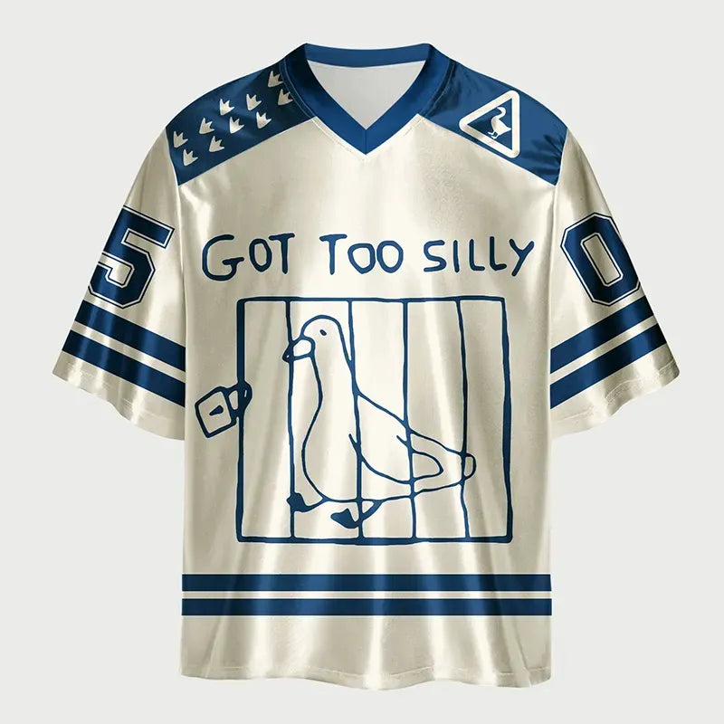 Glossy Oversized Jersey for Streetwear