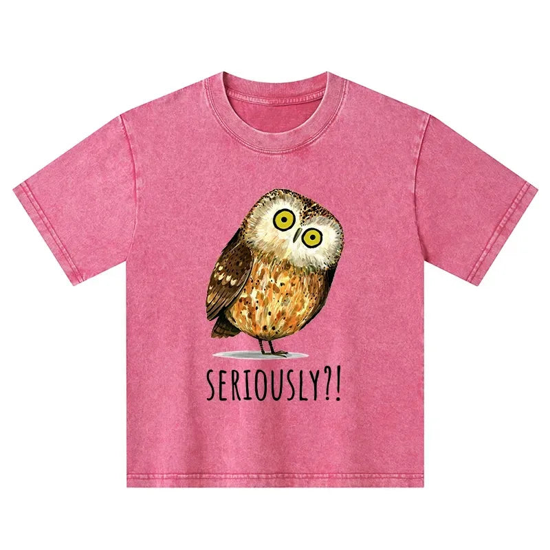 Japanese Ukiyo-e Owl T-Shirt for Toddlers