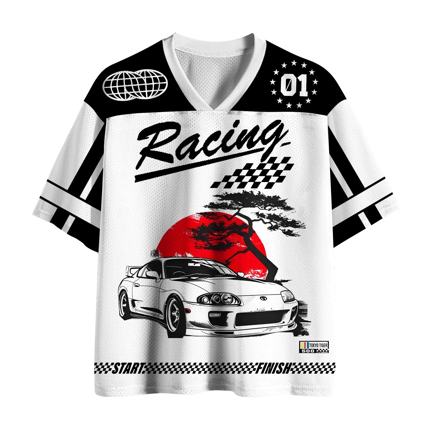 Japanese Streetwear Classic Mesh Jersey