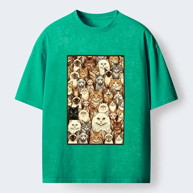 Japanese Cat T-Shirt for Daily Wear