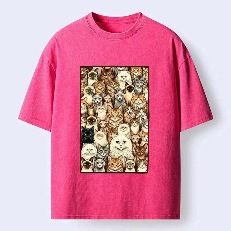 Unisex Vintage Cat T-Shirt Comfortable