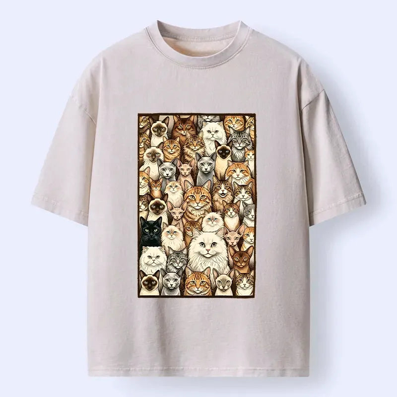 Unisex Vintage Cat T-Shirt Comfortable