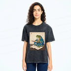 Retro Japanese Frog Tee for Gift Idea