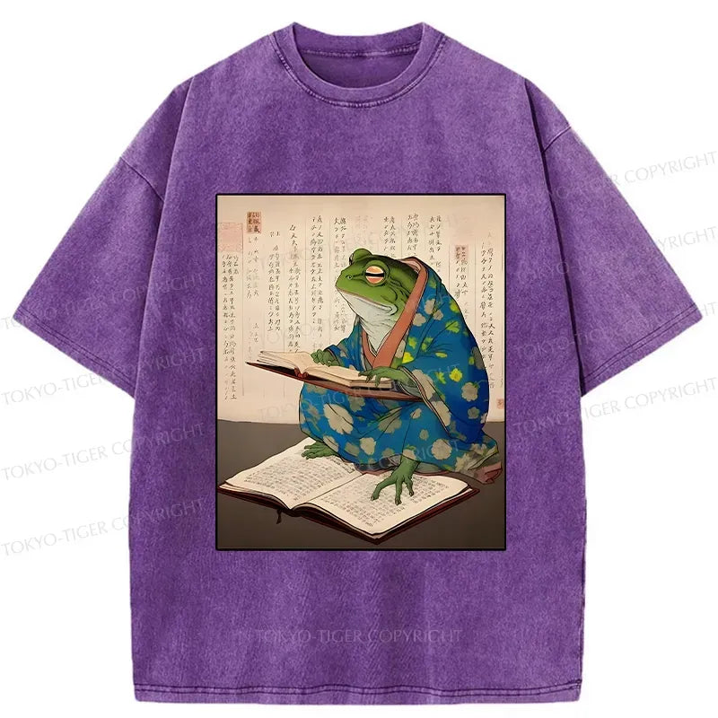 Retro Japanese Frog Tee for Gift Idea