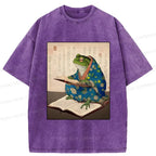 Retro Japanese Frog Tee for Gift Idea