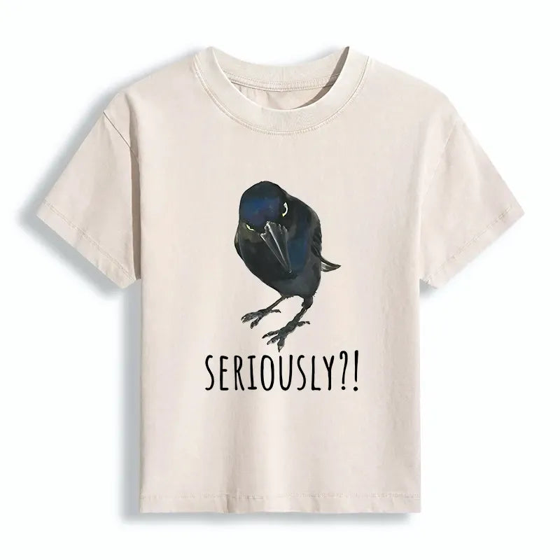 Kyoto-Lion Raven's Question Women's Washed T-shirt