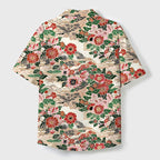 Japanese Floral Cuban Collar Shirt