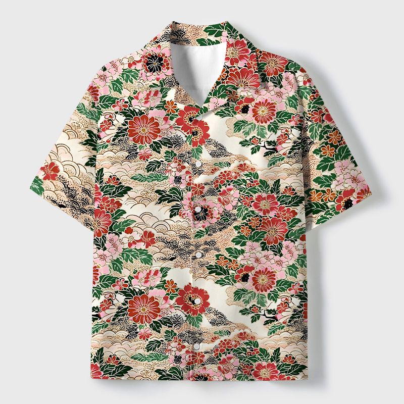 Trendy Japanese Floral Shirt for Summer